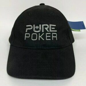 Pure Poker Baseball Hat Black Cap Embroidery Logo Adjustable Gambling Gaming